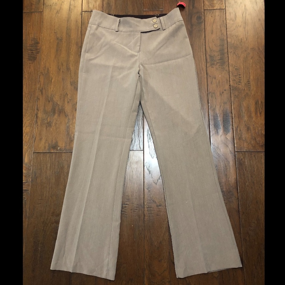 Casual flare beige work pants